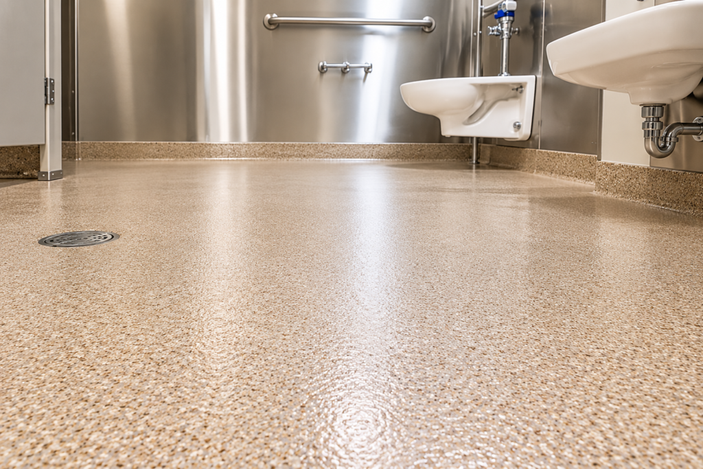 Airport epoxy flooring Harriman West Airport decorative concrete North Adams MA